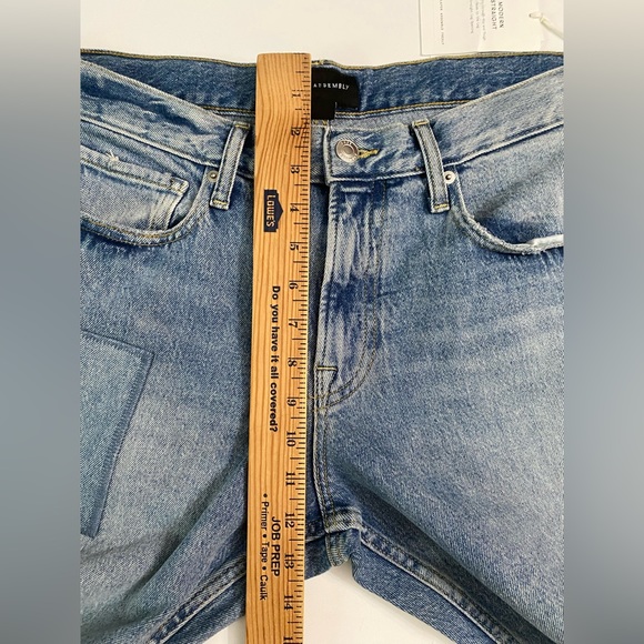 Free Assembly FRAYED PATCHWORK mid rise modern straight men’s size 34x30 - Picture 5 of 16